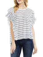 Vince Camuto Striped Ruffle Top
