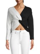 Saks Fifth Avenue Off 5th Colorblock Knotted Sweater
