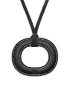 Herm S Vintage Leather O-pendant Necklace