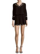 Equipment Branco Lace-trimmed Dress
