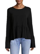 Elizabeth And James Fenton Knit Bell Sleeves Top