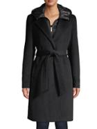 Donna Karan New York Wool-blend Wrap Coat