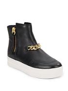 Ash Jackie Chain-trimmed Leather High-top Sneakers