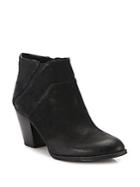 Franco Sarto Arielle Side Zipper Suede Ankle Boots