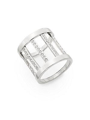 Vita Fede Pandora Crystal Ring/silvertone