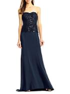 Adrianna Papell Textured Lace Gown