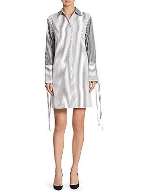 Tome Striped Button Front Dress