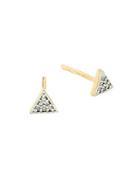 Adornia 14k Yellow Gold & Diamonds Triangle Waverly Stud Earrings