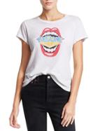 Re/done Mouth Patch Print Tee