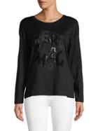 Salvatore Ferragamo Embellished Logo Patch Long-sleeve Tee