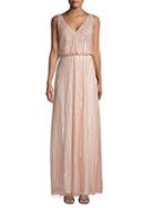 Adrianna Papell Sequin Embellished Popover Gown