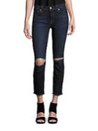 7 For All Mankind Gwenevere Cotton-blend Cropped Jeans
