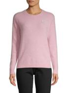 Minnie Rose Faux Pearl Heart Sweater