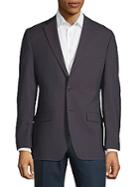Calvin Klein Wool Mini Grid Suit Jacket