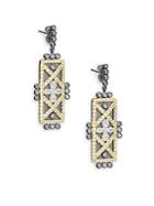 Freida Rothman Geometric Sterling Silver Drop Earrings
