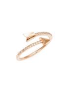 Kc Designs Diamond & 14k Rose Gold Arrow Ring