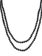 Masako Pearls 7-8mm Black Pearl Endless Necklace
