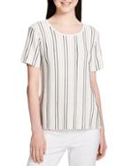 Calvin Klein Collection Striped Short Sleeve Top