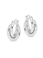 Saks Fifth Avenue Sterling Silver Tube Hoop Earrings