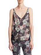J Brand Lucy Floral-print Silk Camisole