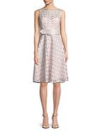 Karl Lagerfeld Paris Embroidered Fit-&-flare Dress