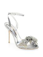 Sophia Webster Lilico Crystal-embellished Metallic Ankle-strap Sandals