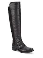 Vince Camuto Buckled Leather Tall Shaft Boots