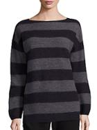 Eileen Fisher Merino Wool Striped Sweater