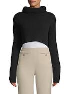 Valentino Cowlneck Cropped Sweater
