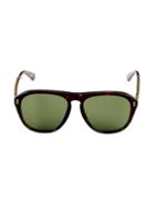 Gucci 52mm Faux Tortoiseshell Aviator Sunglasses
