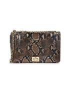 Valentino By Mario Valentino Alice Python-embossed Leather Shoulder Bag