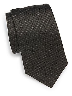 Armani Collezioni Tonal Micro Check Silk Tie