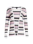 Saks Fifth Avenue Collection Viscose Elite Open Front Striped Cardigan