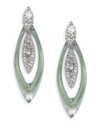 Alexis Bittar Deco Lucite & Crystal Double-marquis Drop Earrings