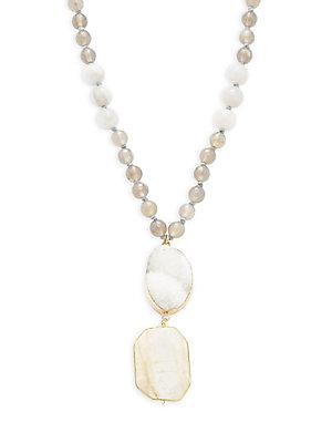 Panacea Stone Bead Pendant Necklace