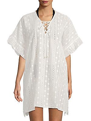 Moon River Embroidered Eyelet Coverup