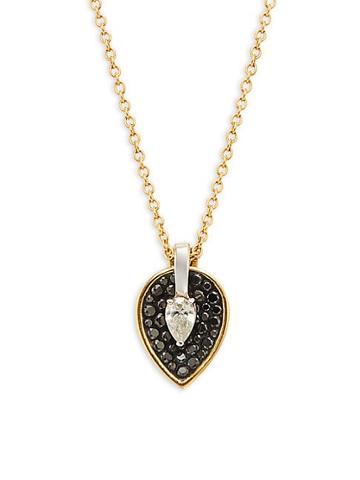 Plev Two-tone 18k Gold & Diamond Pendant Necklace