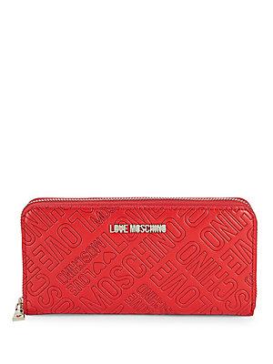 Love Moschino Faux Leather Logo Continental Zip-around Wallet