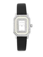 Ted Baker Bliss Glitz Stainless Steel And Leather Strap Watch