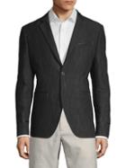 John Varvatos Striped Cotton & Wool Jacket