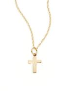 Saks Fifth Avenue 14k Yellow Gold Small Cross Pendant Necklace