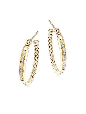 Chimento Stretch Diamonds Diamond & 18k Yellow Gold Hoop Earrings