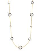 Freida Rothman Round Mother-of-pearl Bezel Station Necklace