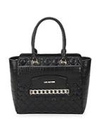 Love Moschino Quilted Faux Leather Tote Bag