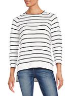 French Connection Striped Cotton Scoopneck Tee