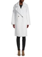 Dkny Double-breasted Faux Fur Coat
