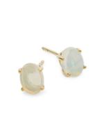 Saks Fifth Avenue 14k Yellow Gold & Opal Stud Earrings