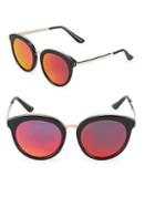 Aqs Mirrored 54mm Oval Sunglasses