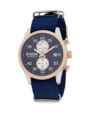 Versus Versace Stainless Steel And Strap Watch