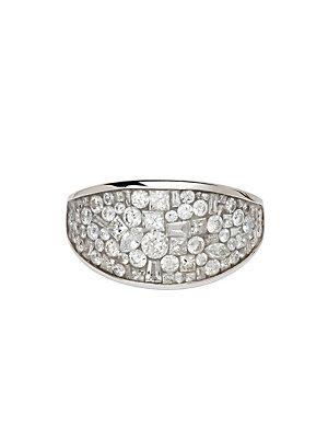 Plev Diamond And 18k White Gold Ice Ring